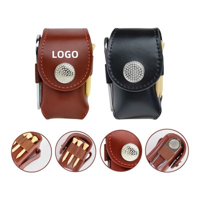 Golf Ball Pouch Bag with Tee Holder