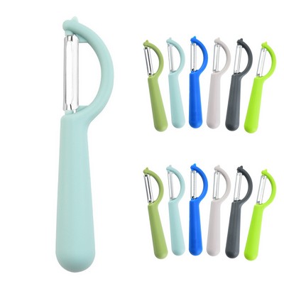 Durable ABS Handle Peeler with Rotating Double Blades for Effortless Fruit and Vegetable Peeling