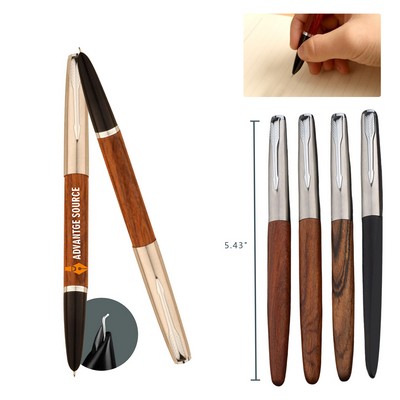 Calligraphy And Signature Natural Wood Fountain Pen