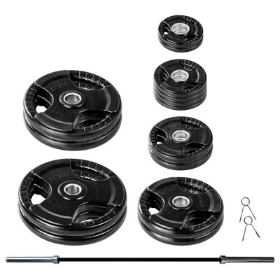 Lifeline Fitness - Olympic Rubber Grip Plate Set - 300 Lbs