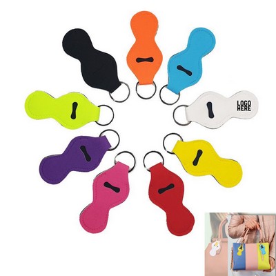 Full Color Lip Balm Holder Keychain