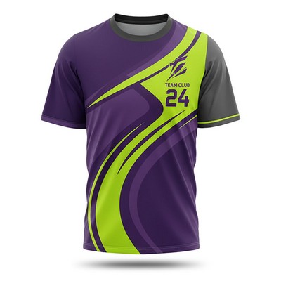 Men's Poly-Spandex Sublimated Short Sleeve T-Shirt 4.8OZ