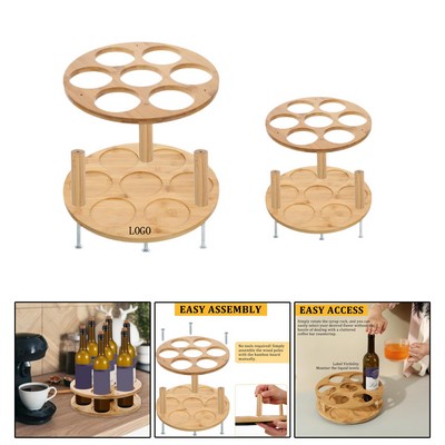 Wooden Rotating Storage Rack
