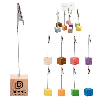 Wooden Memo Holder Stand