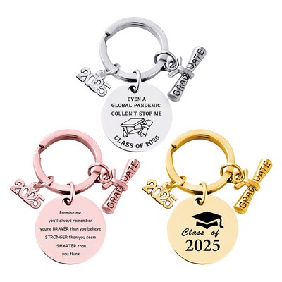 Graduation Gift Student Stainless Steel Keychain