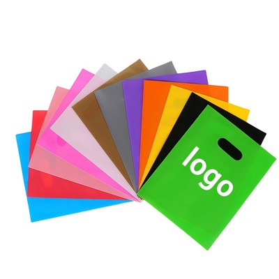 12x15x3 Die Cut Fold-Over Reinforced Plastic Bag