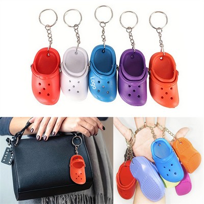Mini Croc-Style Keychain & Bag Charm