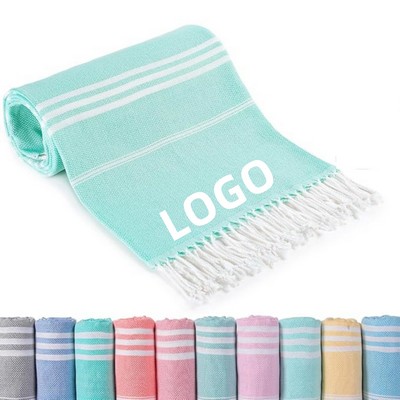 Terylene-Cotton Striped Absorbent Bath Towel (70" x 35.5")
