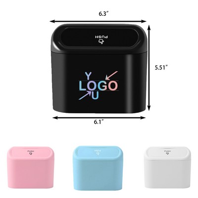 Compact Vehicle Waste Container with Cover