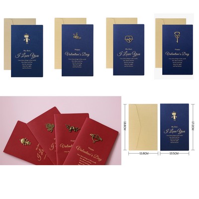 Festival Greeting Card With Metal Accessories