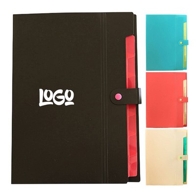 Expanding Accordion File Folders w/ Snap Closure