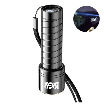 3-Mode Rechargeable Laser Flashlight – Portable for Outdoors