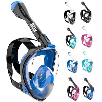 Full Face Snorkel Mask with Camera Mount & Anti-Fog Design