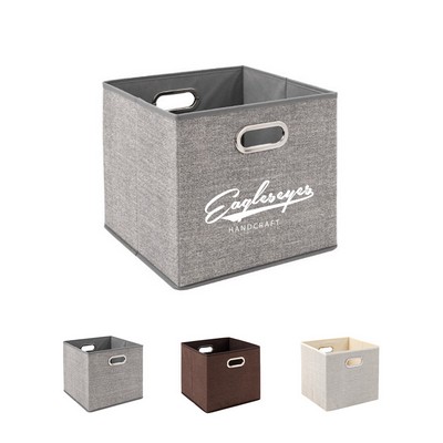 Fabric Foldable Metal Handle Storage Box