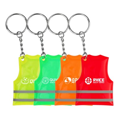 PVC Reflect Safety Vest Key Chain