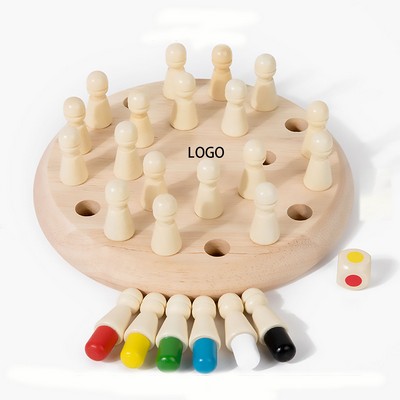Wooden Memory Chess Matching Game