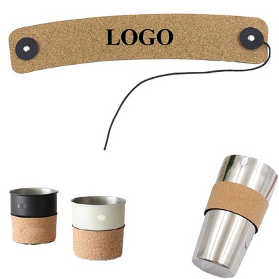 Natural Color Cork Leather Cup Sleeve