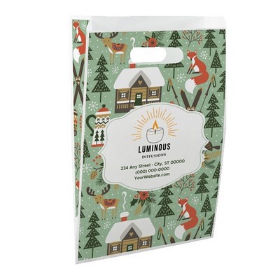 Christmas Scatter Design 4 Merchant Paper Bags (9" x 13" x 2.5")