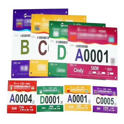 Tyvek Race Bibs for Marathons & Sports Events(Ocean)