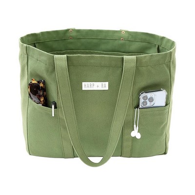 Product Name Large Canvas Tote Bag with Pockets Product Description Durable and spacious canvas tot