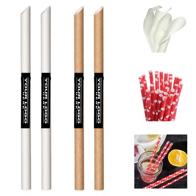 Eco-Friendly Biodegradable Kraft Paper Drinking Straws