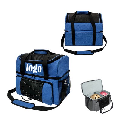 Dual-Ball Bowling Bag with Shoe Pocket and Organizer