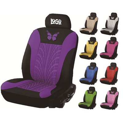 Full Set Fashion Butterfly Cloth Cushion Mat Car Seat Cover