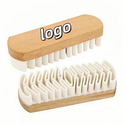 Beechwood Natural Rubber Shoe Brush for Suede Nubuck and White Sneaker Cleaning