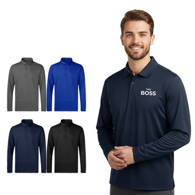 Men's Long Sleeve Tech Micropique Polo
