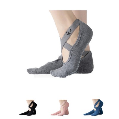 Women's Non-Slip Yoga Socks with Straps