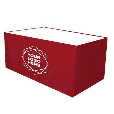 6' Polyester Poplin Table Skirt - Dye Sublimation Print