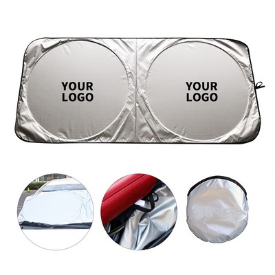 170T Polyester Reflective Car Windshield Sunshade 59 x 27