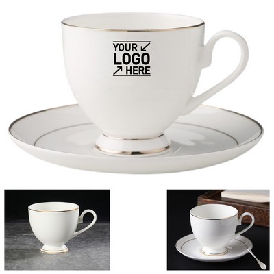 Porcelain Coffee Cup and Saucer Set