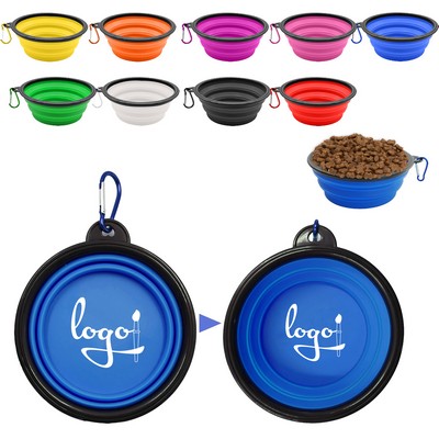 Collapsible TPE Pet Bowl With Carabiner