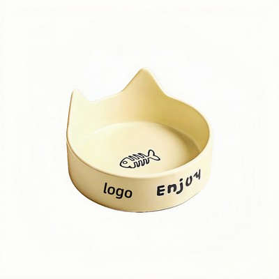 Ceramic Elevated Cat and Dog Bowl with Anti Spill Base for Neck Support