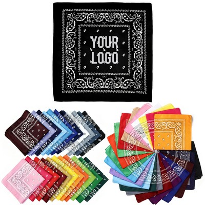 Paisley Print Polyester Bandana