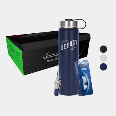25 oz TiTUS® SS Water Bottle, Srixon® Golf Balls & Pitchfix® Icon Divot Tool Gift Set