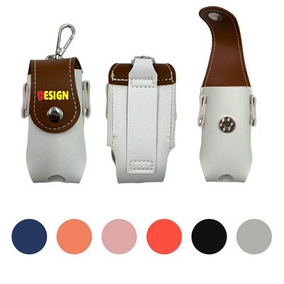 PU Leather Portable Two Ball Golf Bag