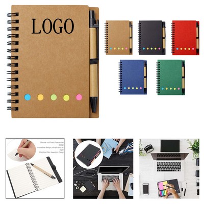 Kraft Paper Spiral Notebook Set
