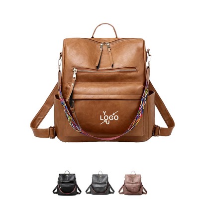 Women's Stylish Leather Backpack Purse