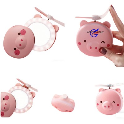 Pig Led Fan Mirror