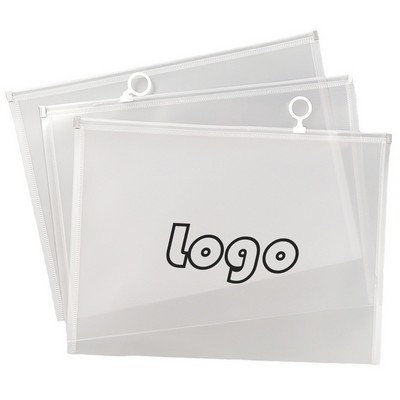 Transparent A4 Plastic Zip File Envelopes