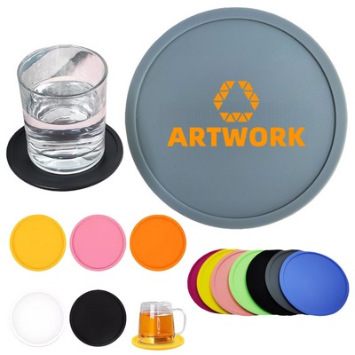 Silicone Round Beverage Cup Coaster