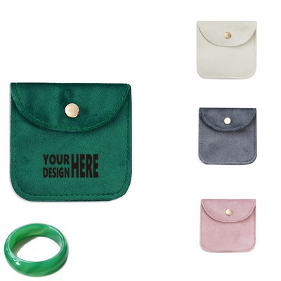 Velvet Bag with Gold Buttons