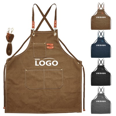 Thick Canvas Multi Pocket Apron