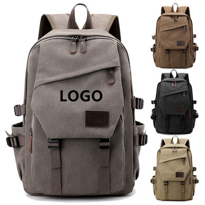 Canvas Laptop Backpack for Travel Hiking School