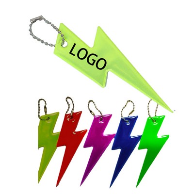 PVC Reflective Pendant Keychain(Thunder)