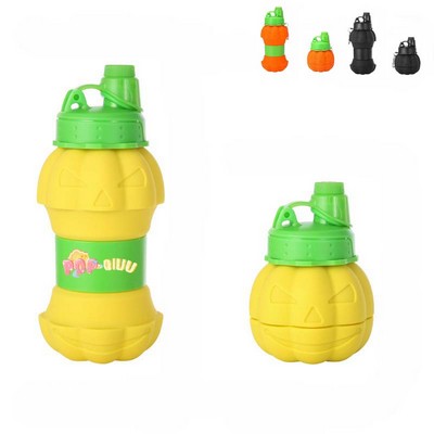 Collapsible Water Bottle With Pumpkin Design