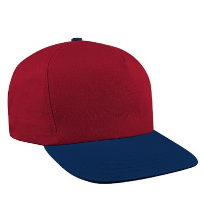 Contrast Back Twill Hook & Loop Skate Hat