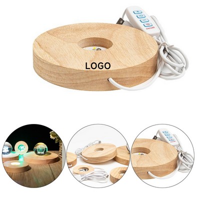 Wooden LED Lights Display Base